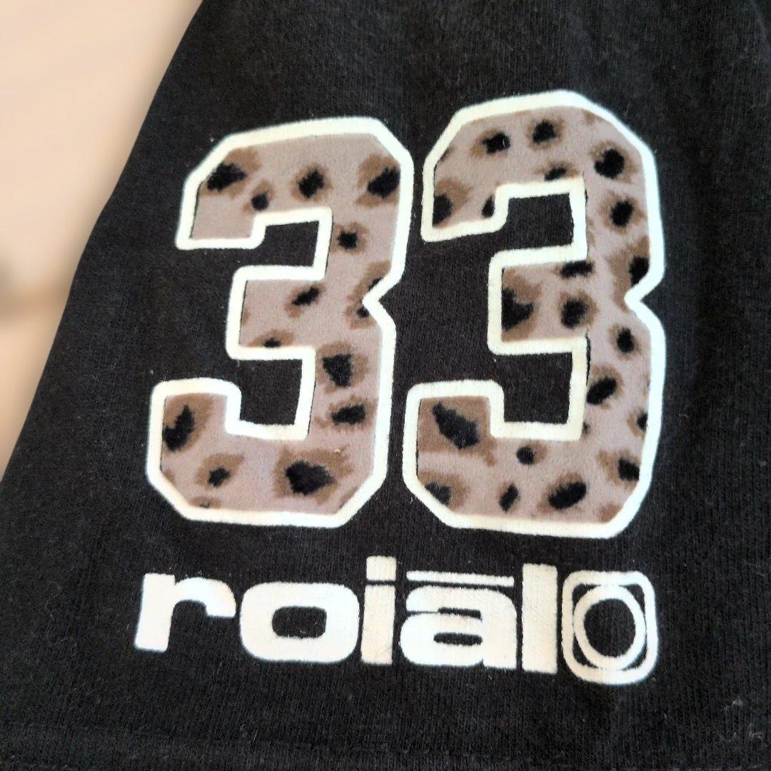 ROIAL 半袖 Tシャツ ブラック ヒョウ柄ロゴ Mサイズ — image 4