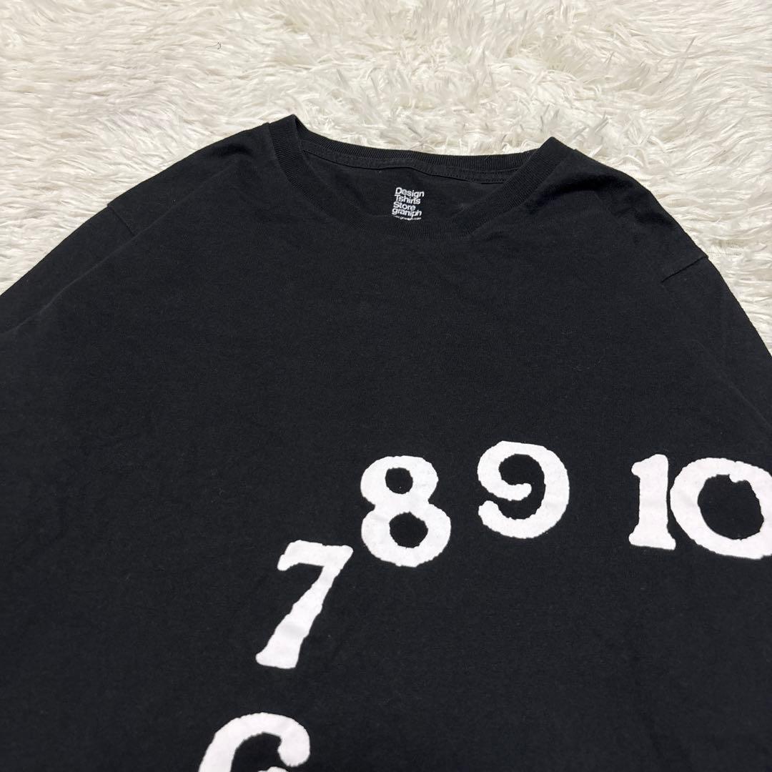 グラニフ　長袖　カットソー　ロンT ブラック　数字　インパクト　Sサイズ — image 4