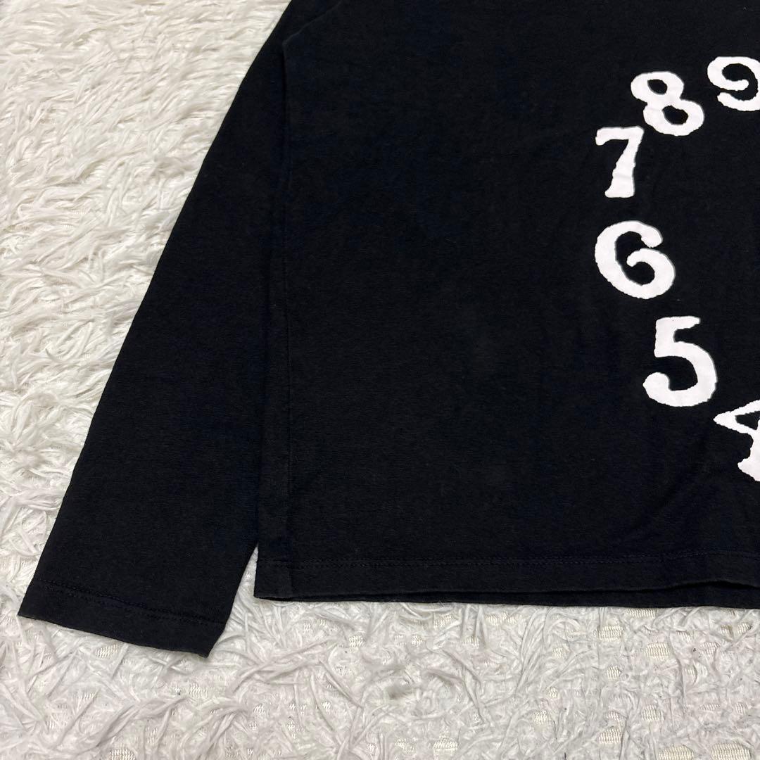 グラニフ　長袖　カットソー　ロンT ブラック　数字　インパクト　Sサイズ — image 5