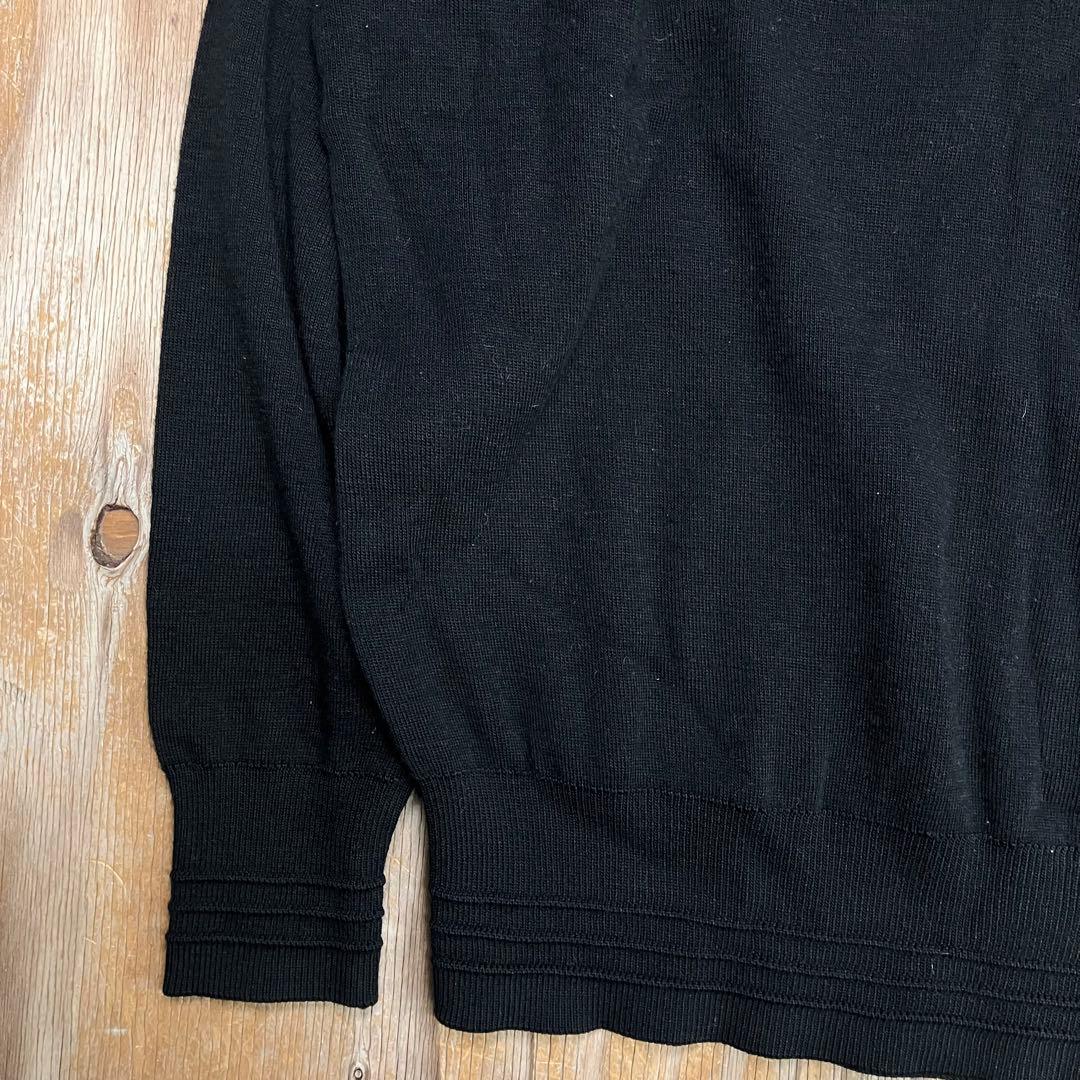 80s VALENTINO Vネック ニット ブラック 日本製 VINTAGE — image 5