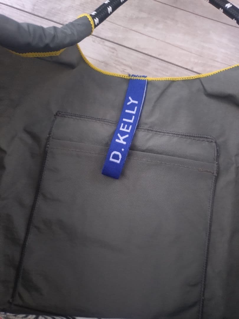 【D.KELLY】刺繍エコバッグ トートバッグ 新品未使用品 写楽 チャコール② — image 4