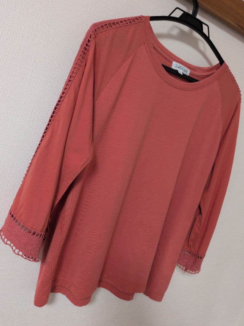 エレメントオブシンプルライフ　八分袖Tシャツ トップス L　カットソー — image 3