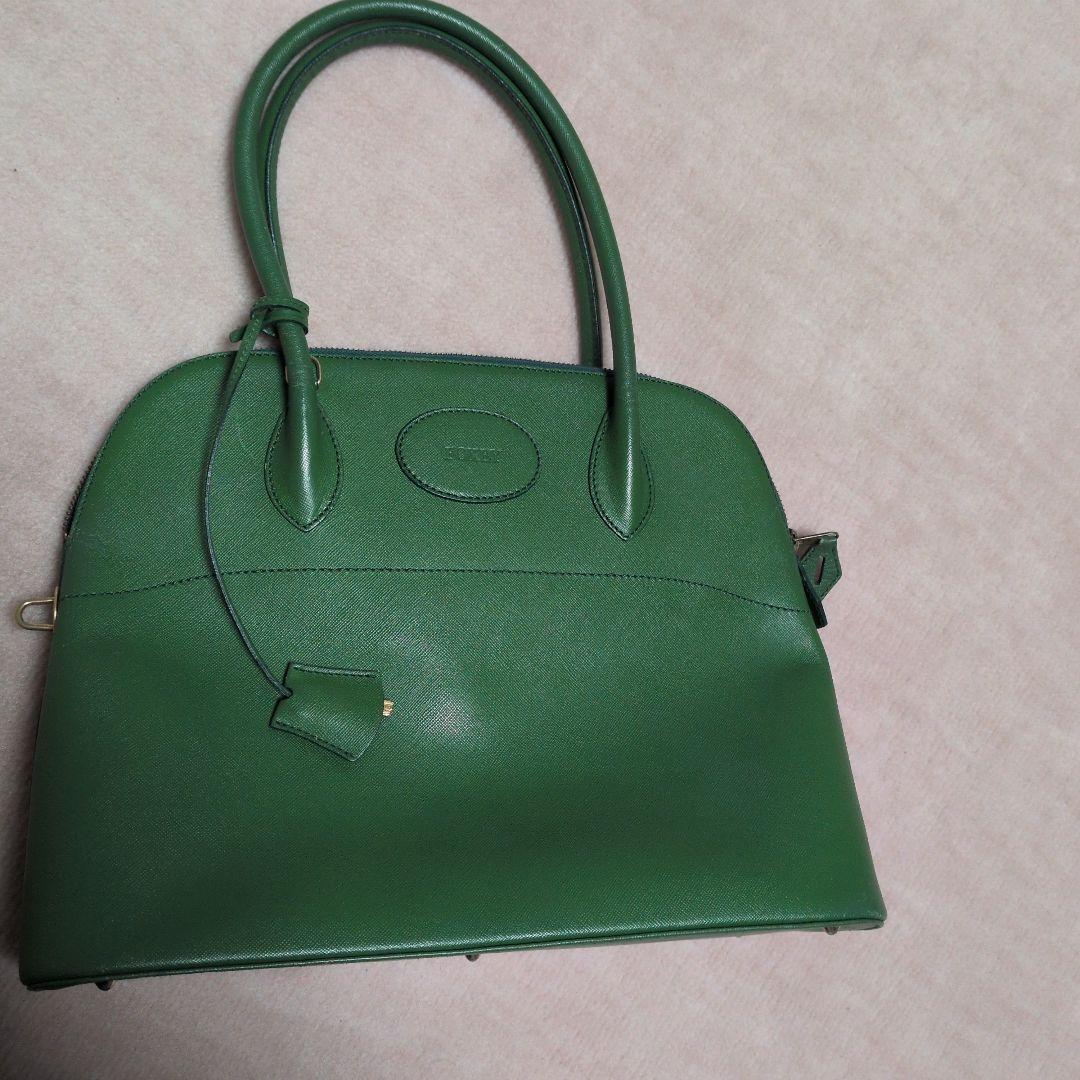MADE IN ITALY　FOXEY　ハンドバッグ　グリーン　マカロン — image 2