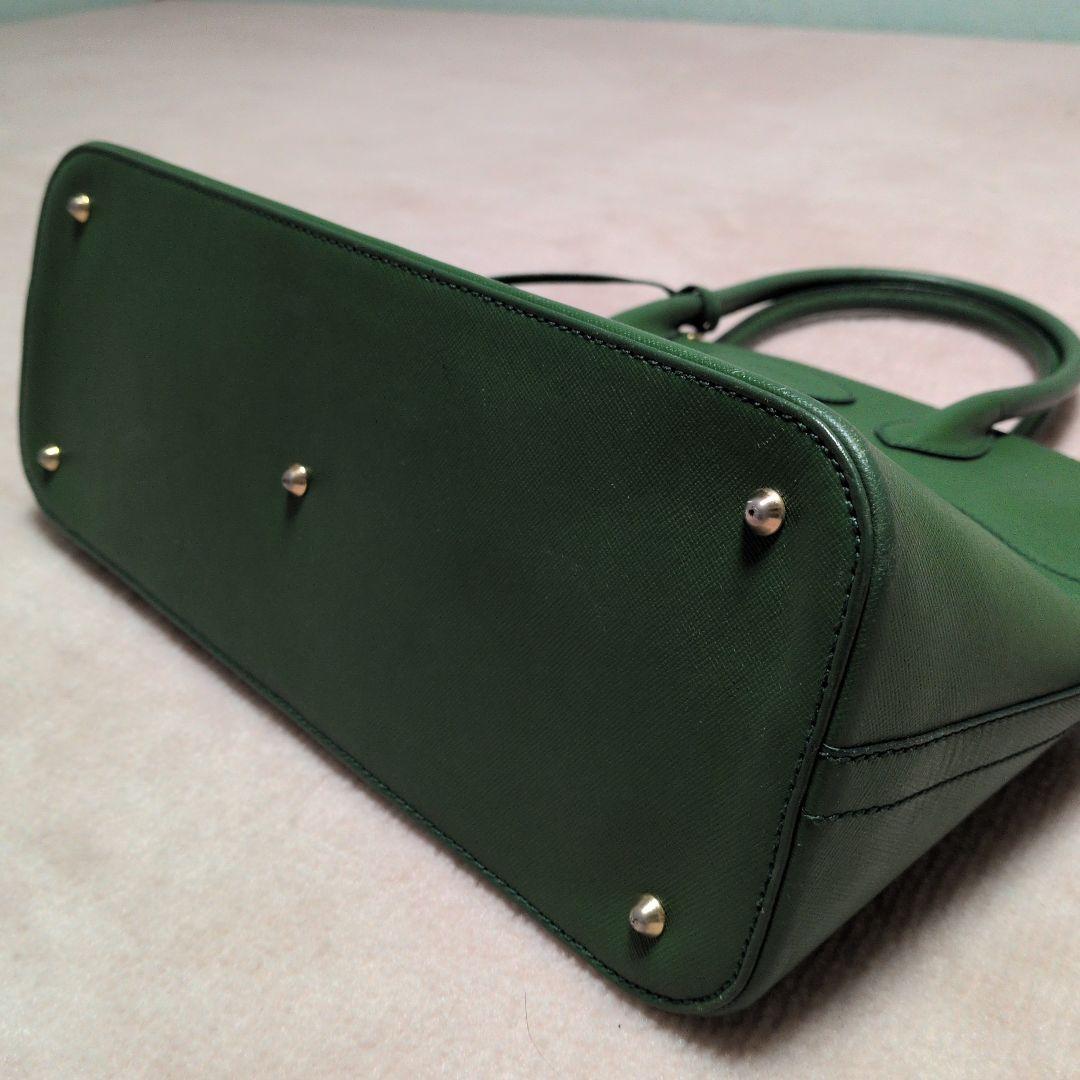 MADE IN ITALY　FOXEY　ハンドバッグ　グリーン　マカロン — image 3
