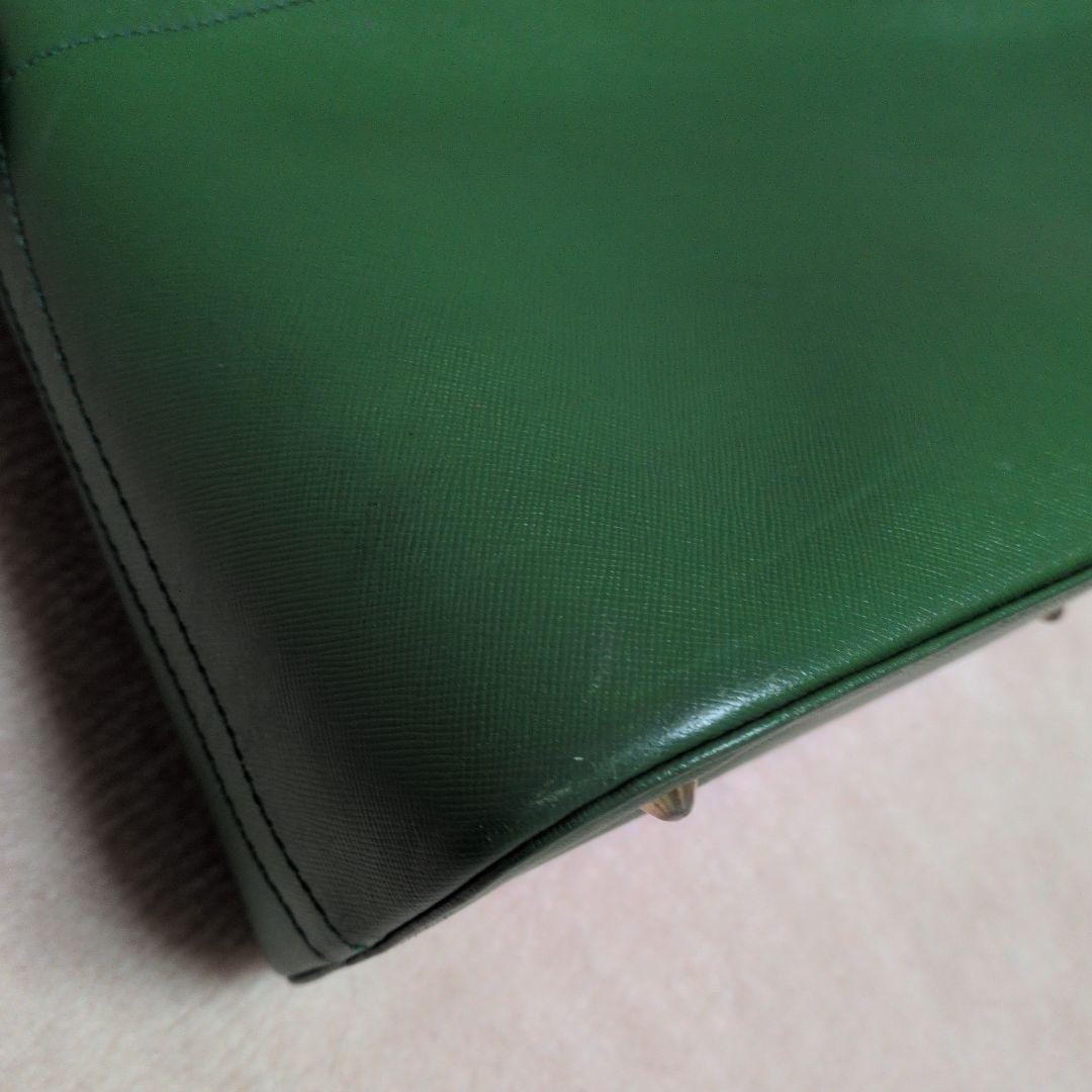 MADE IN ITALY　FOXEY　ハンドバッグ　グリーン　マカロン — image 5