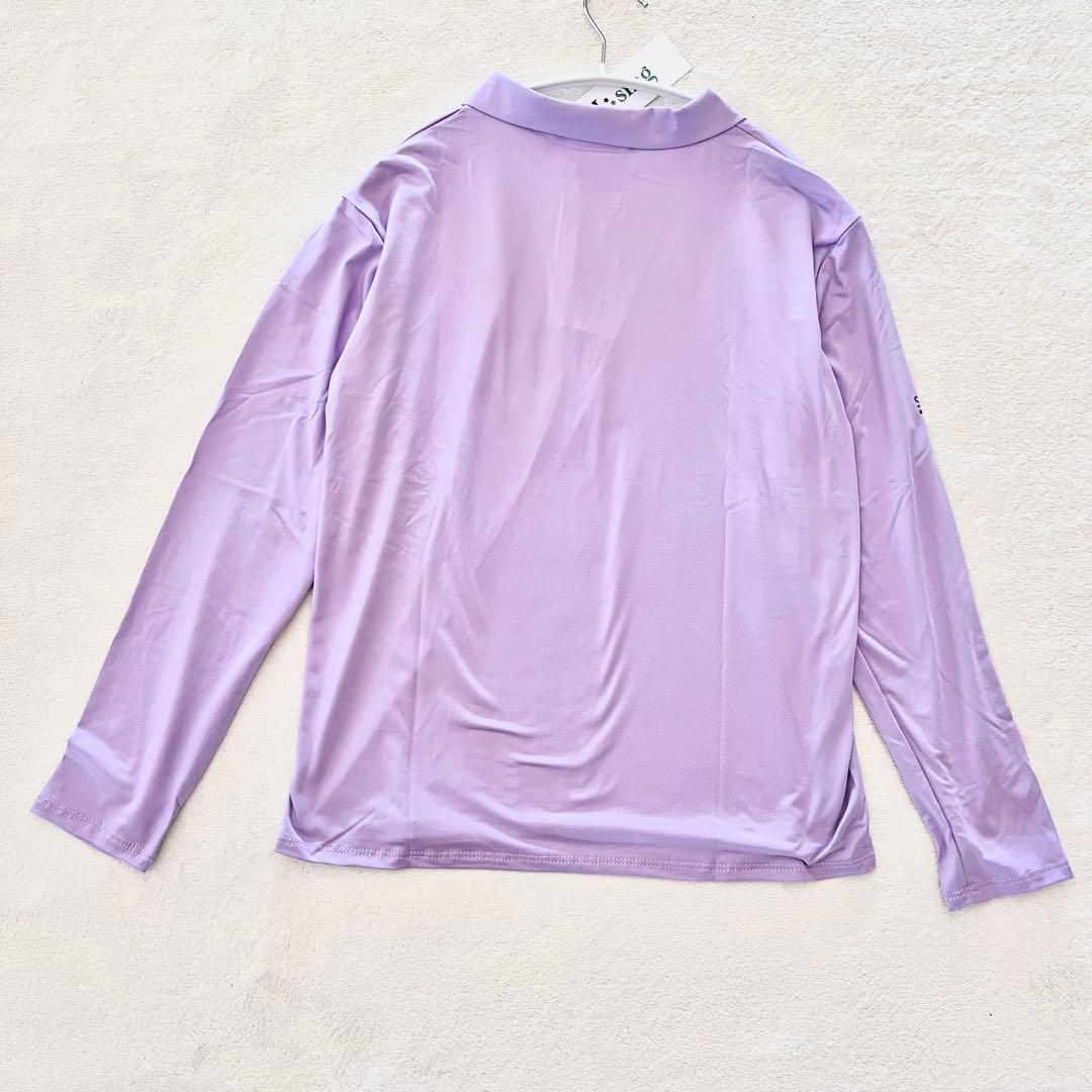 新品✨M・sing 長袖 ポロシャツ L〜XL相当　ライトパープル　紫 — image 5