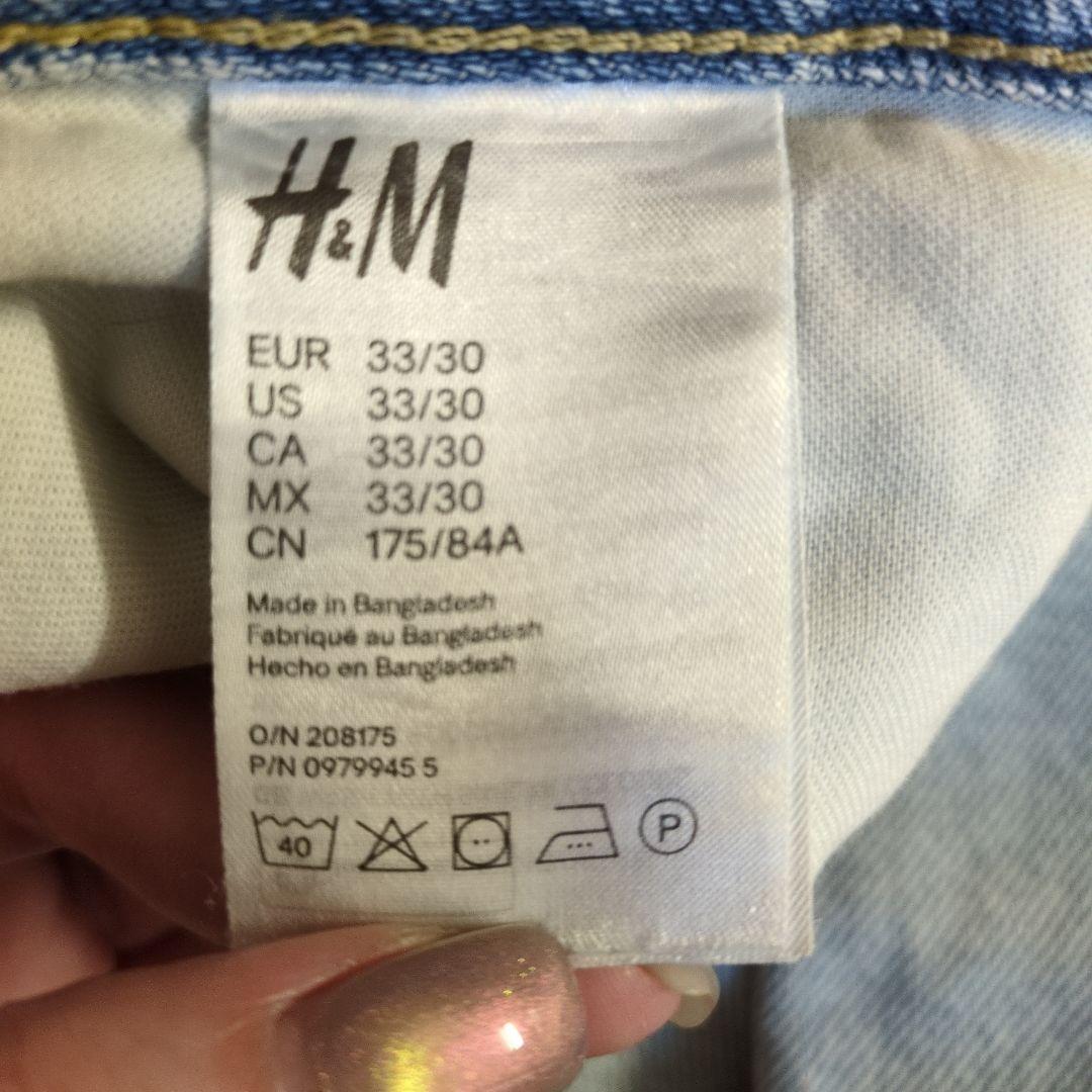 H&M Loose fit デニムパンツ 33/30 ライトブルー — image 5