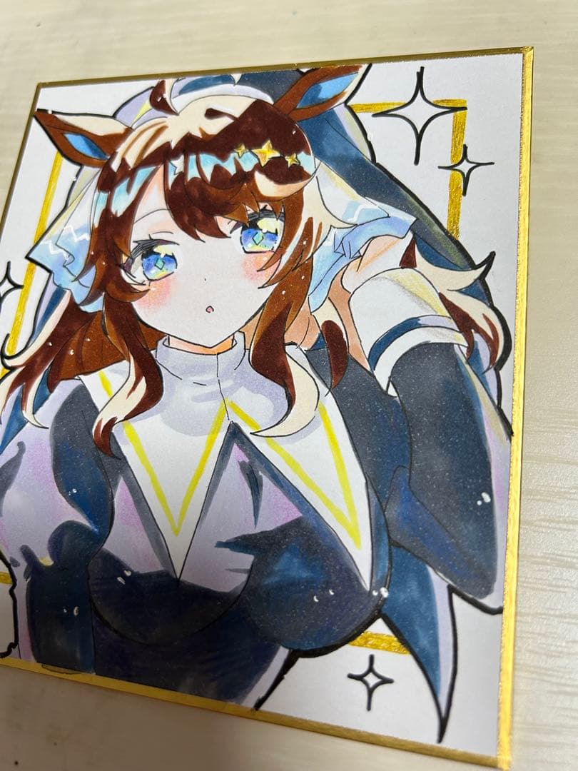 【ウマ娘】デアリングタクト 【色紙】ファンアート アナログイラスト — image 2