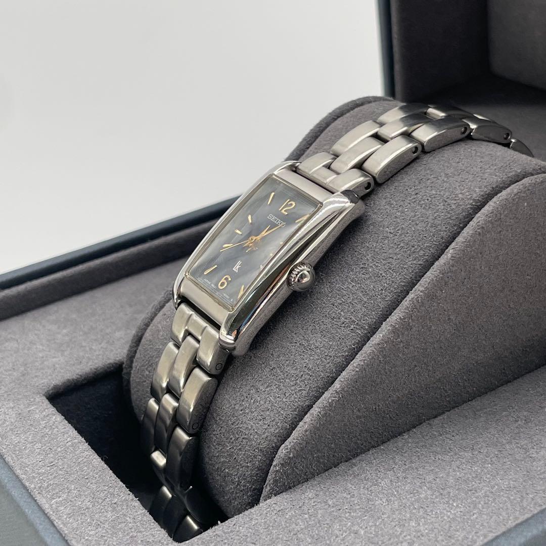 SEIKO ルキア LUKIA レクタングル レディース 腕時計 ブラック 金針 — image 3