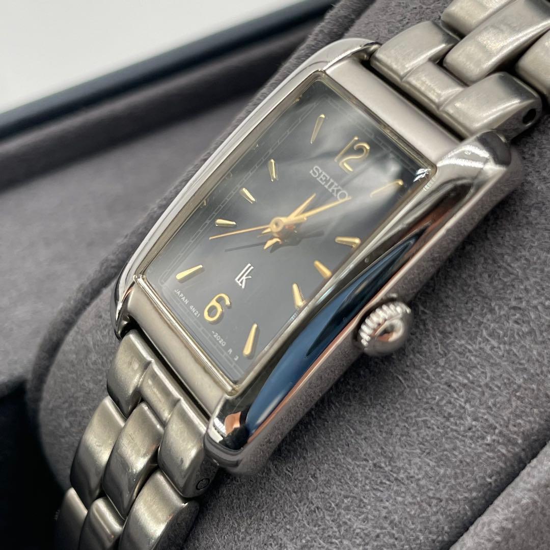 SEIKO ルキア LUKIA レクタングル レディース 腕時計 ブラック 金針 — image 4