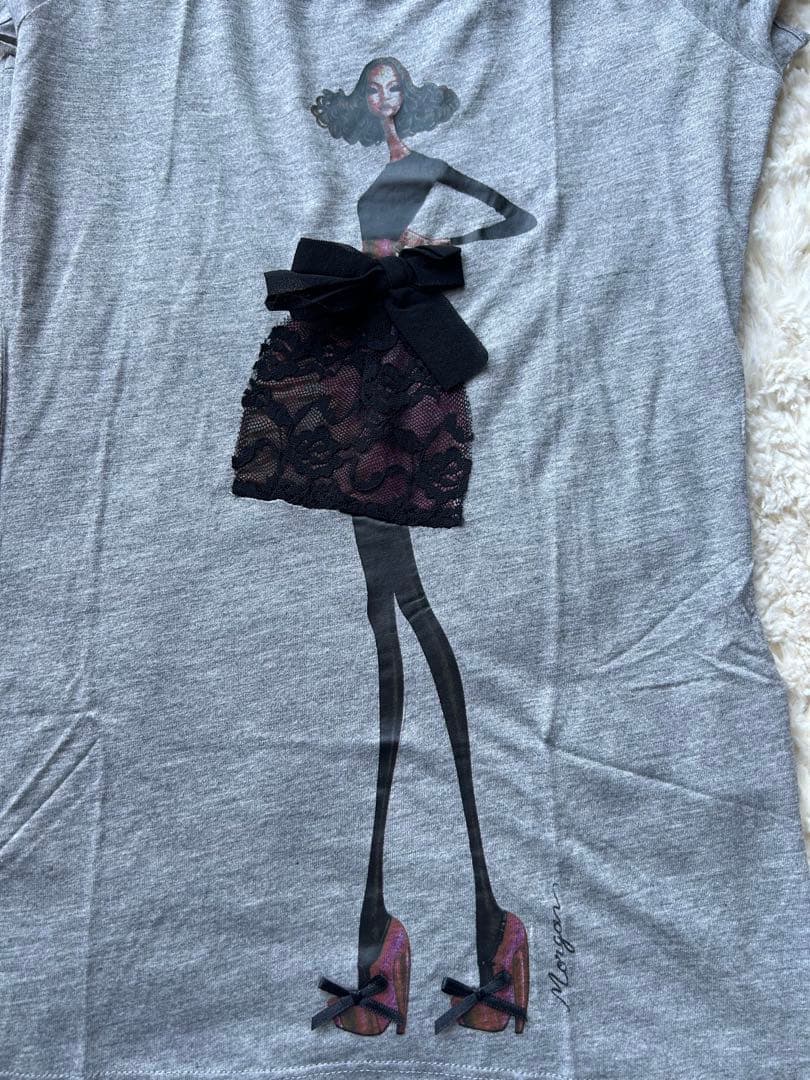 MORGAN モルガン　MORGAN DE TOI 半袖Tシャツ グレー — image 3