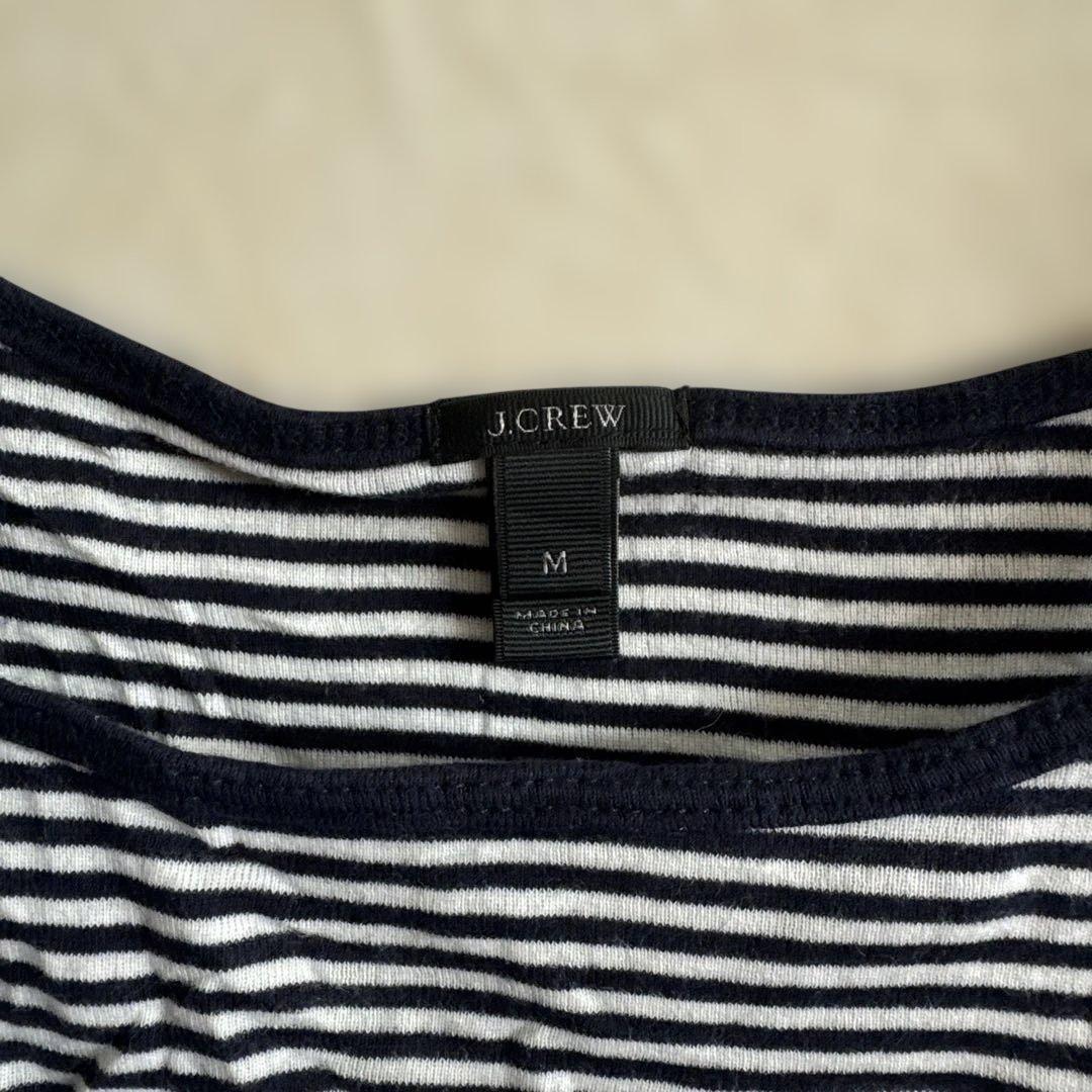 J.Crew ボーダー キャミソール M ネイビー ホワイト ブラック コットン — image 2