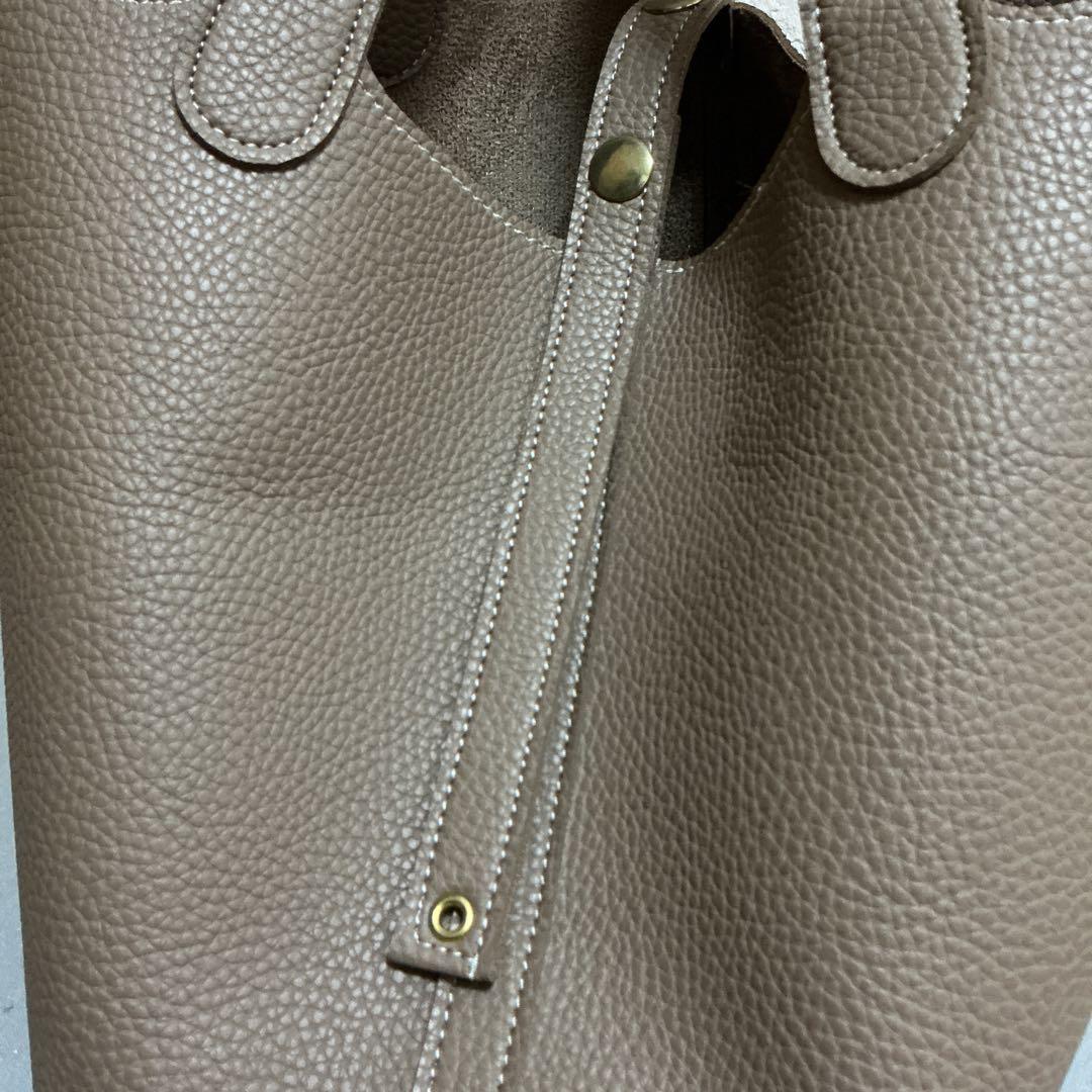グレージュ バケットバッグ ハンドバッグ — image 3