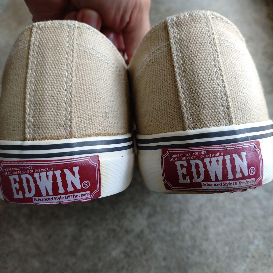 EDWIN スニーカーベージュ　25.5cm エドウィン — image 3
