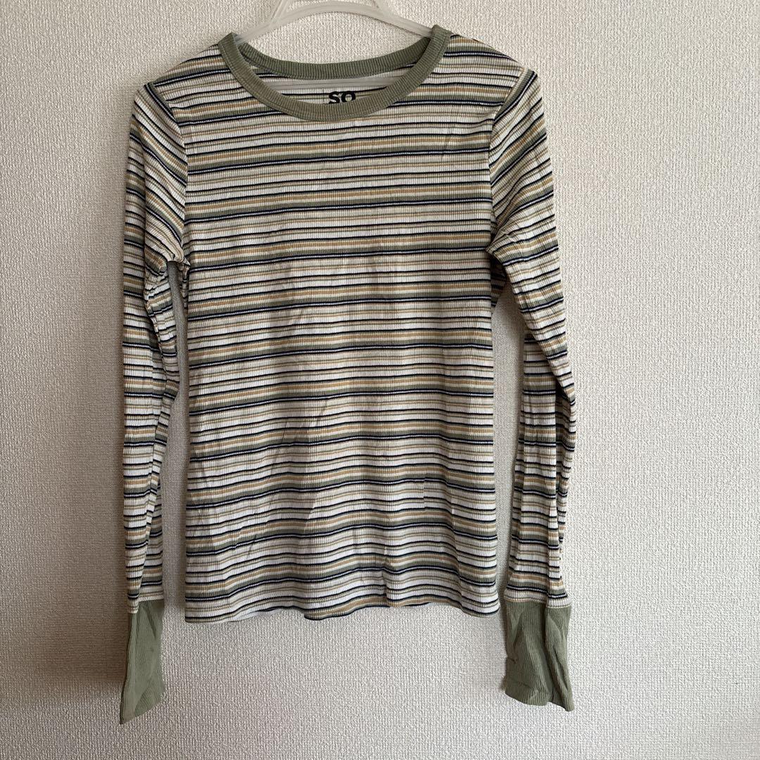 SO ストライプ 長袖 Tシャツ M — image 2