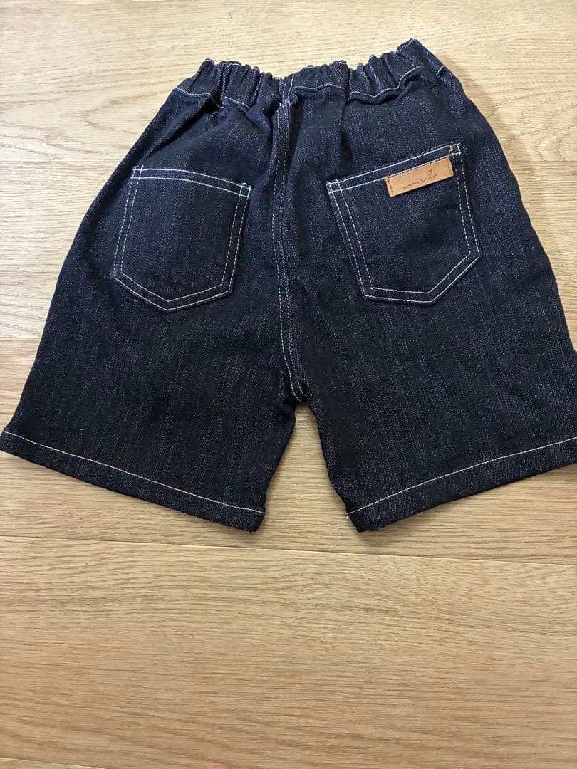 kokokids stitch denim half pants — image 2