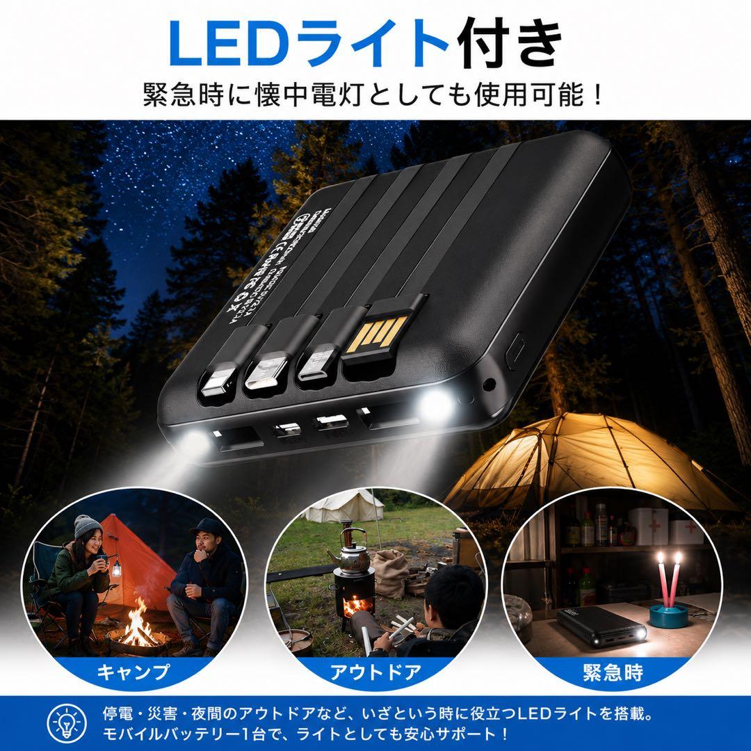 【PSE認証済み】 20000mAh 大容量 モバイルバッテリー 急速充電対応 — image 5