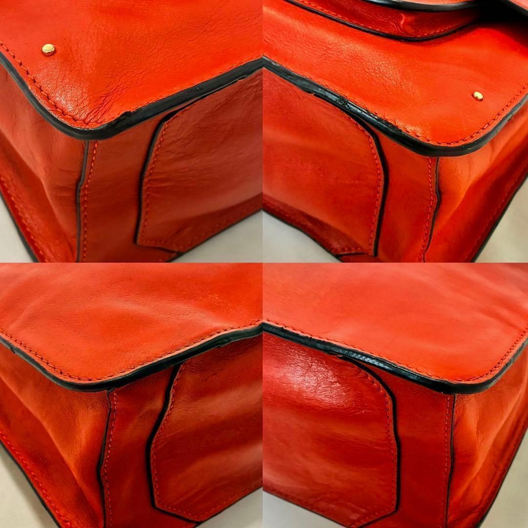 【美品】トリーバーチ 2way ショルダーバッグ 鏡付き レザー 肩掛け 赤 — image 3