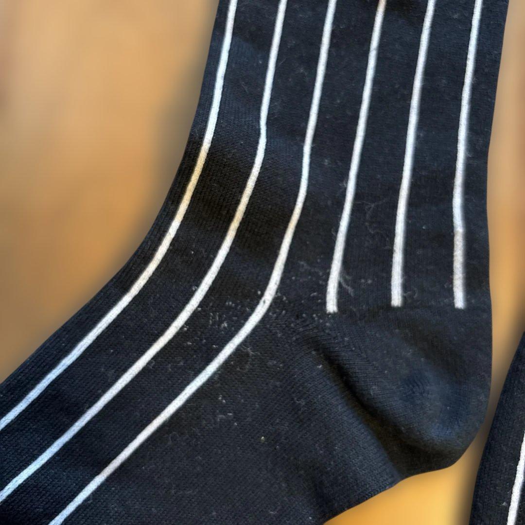 礼装モーニング用ストライの黒ソックス — image 2