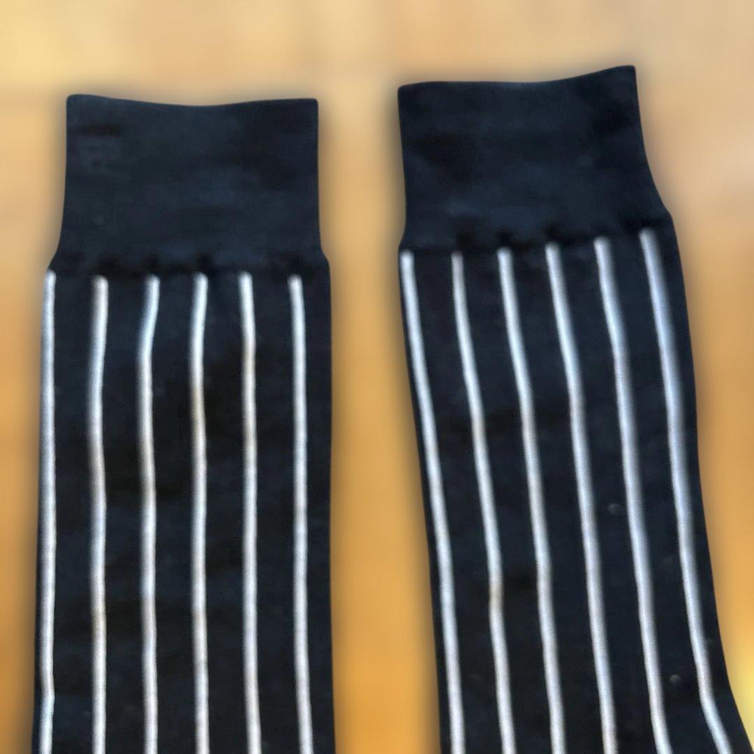 礼装モーニング用ストライの黒ソックス — image 3