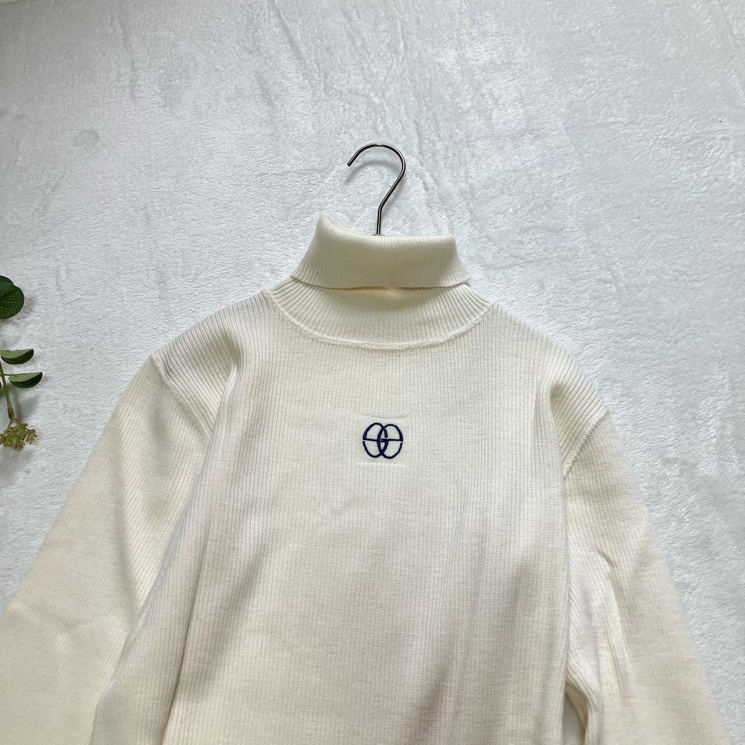 PIA SPORTS タートルネックニットセーター　オフホワイト　ウール　ＸＬ — image 5