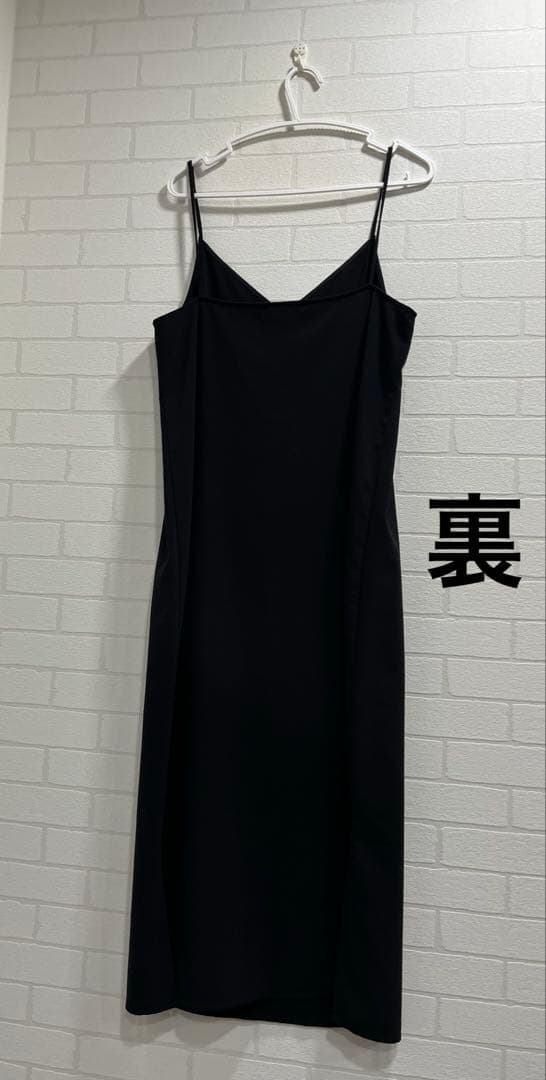 UNIQLO ユニクロ クレープキャミロングワンピース M 黒 — image 2