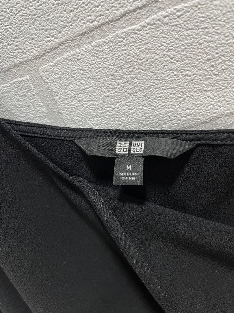 UNIQLO ユニクロ クレープキャミロングワンピース M 黒 — image 3