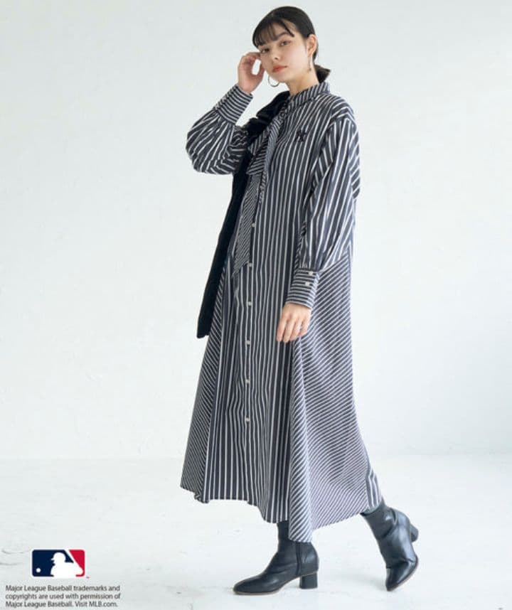 MLB ロペピクニック リボンタイシャツワンピース ヤンキース — image 3