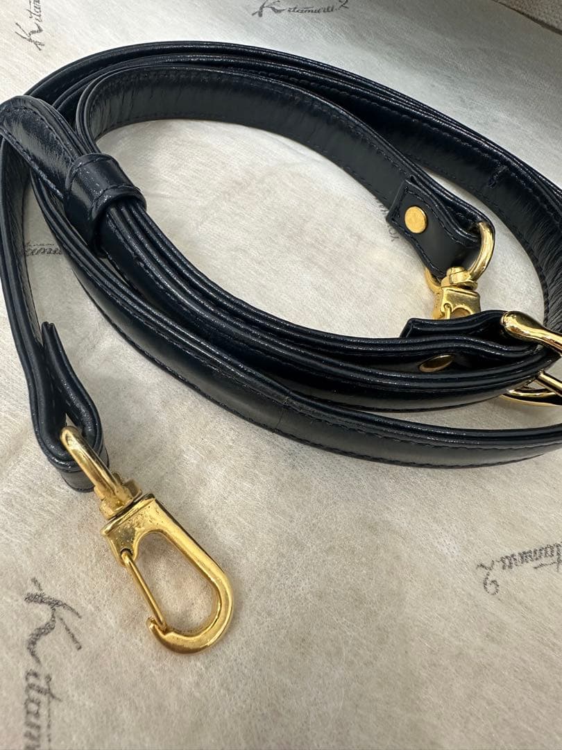 Kitamura キタムラ ハンドバッグ 2way 濃紺 — image 4