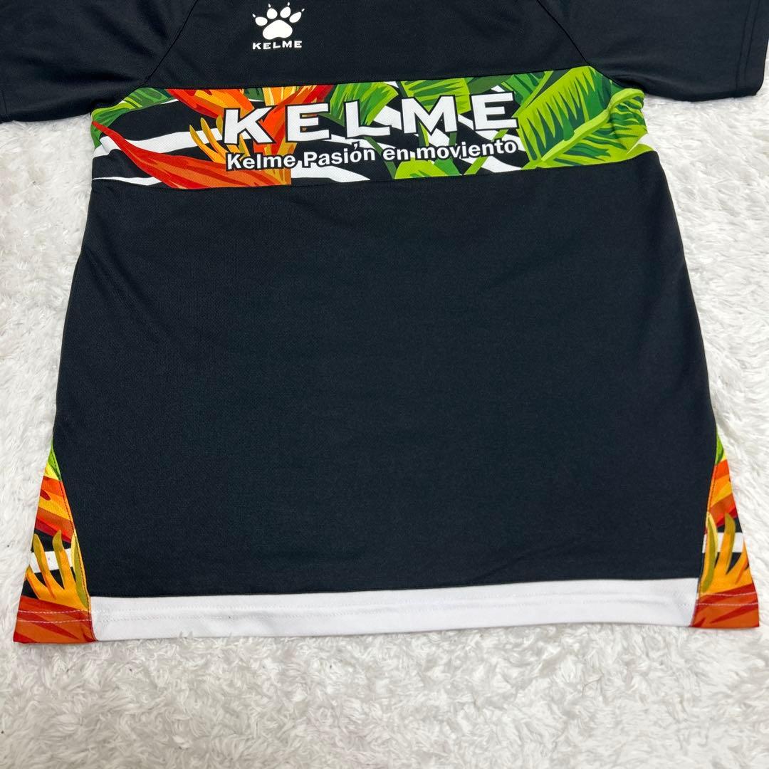 美品 KELME ケレメ プラシャツ M 黒 ボタニカル フットサル サッカー — image 5