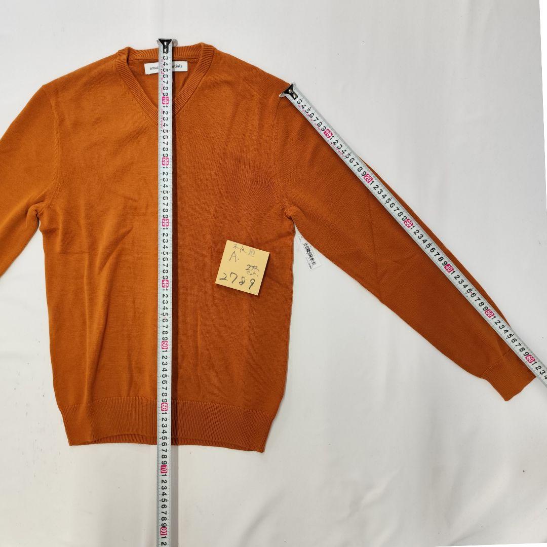 2789 アマゾンエッセンシャルズ ニット セーター オレンジ 未使用品 XS — image 2