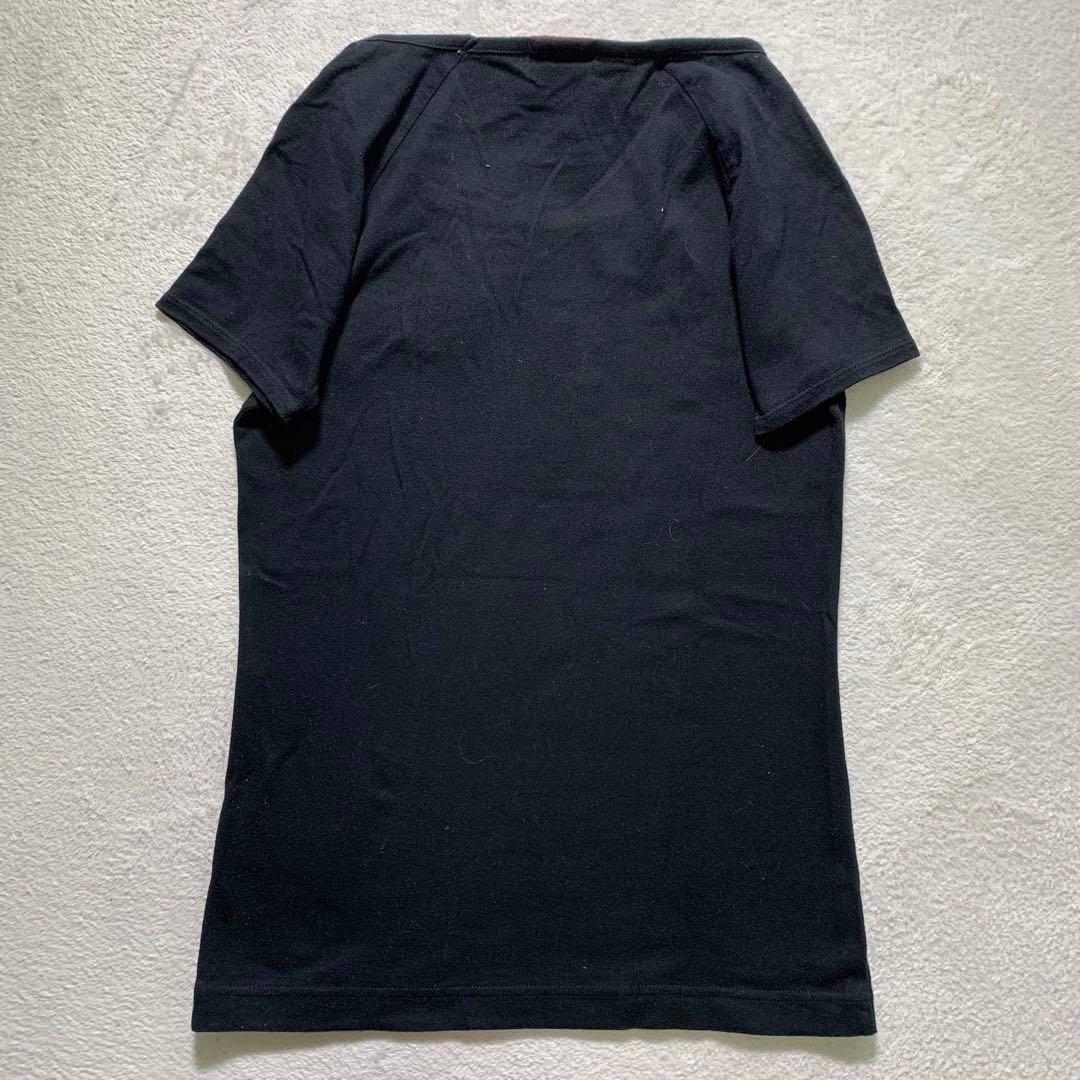 F1622　【即購入OK】　LACOSTE　ビッグロゴTシャツ　M　ブラック — image 2