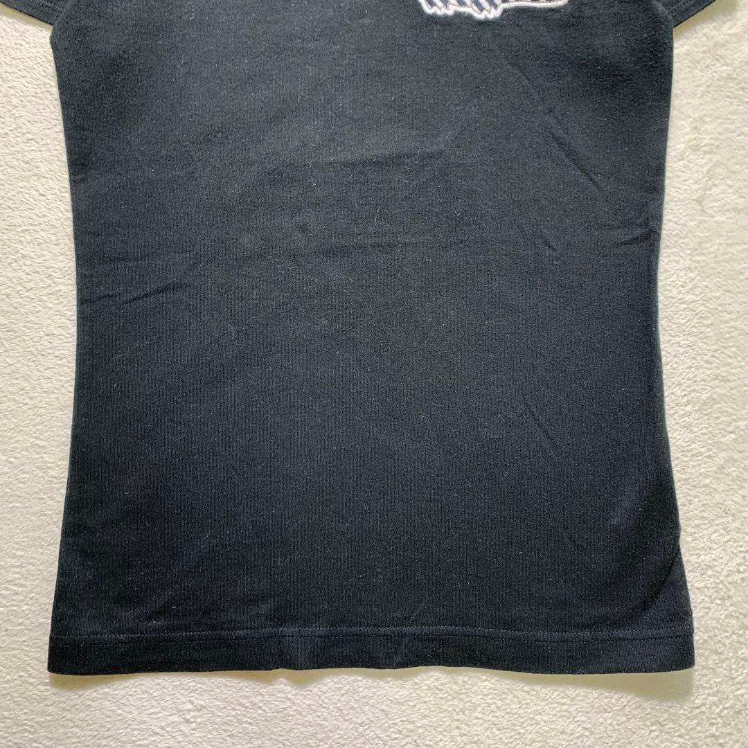 F1622　【即購入OK】　LACOSTE　ビッグロゴTシャツ　M　ブラック — image 4