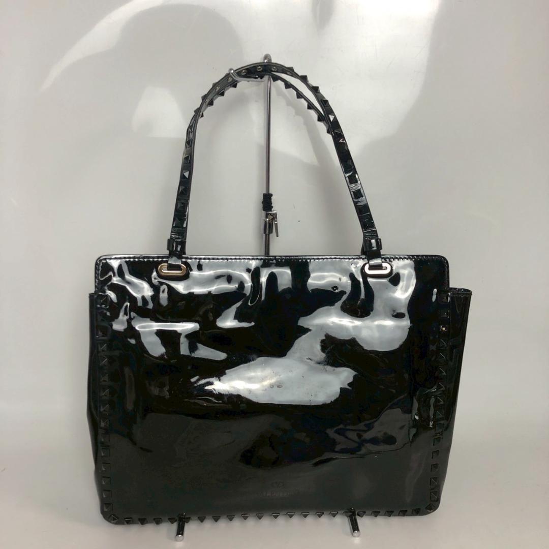 VALENTINO ヴァレンチノ ロックスタッズ ハンドバッグ ブラック — image 2