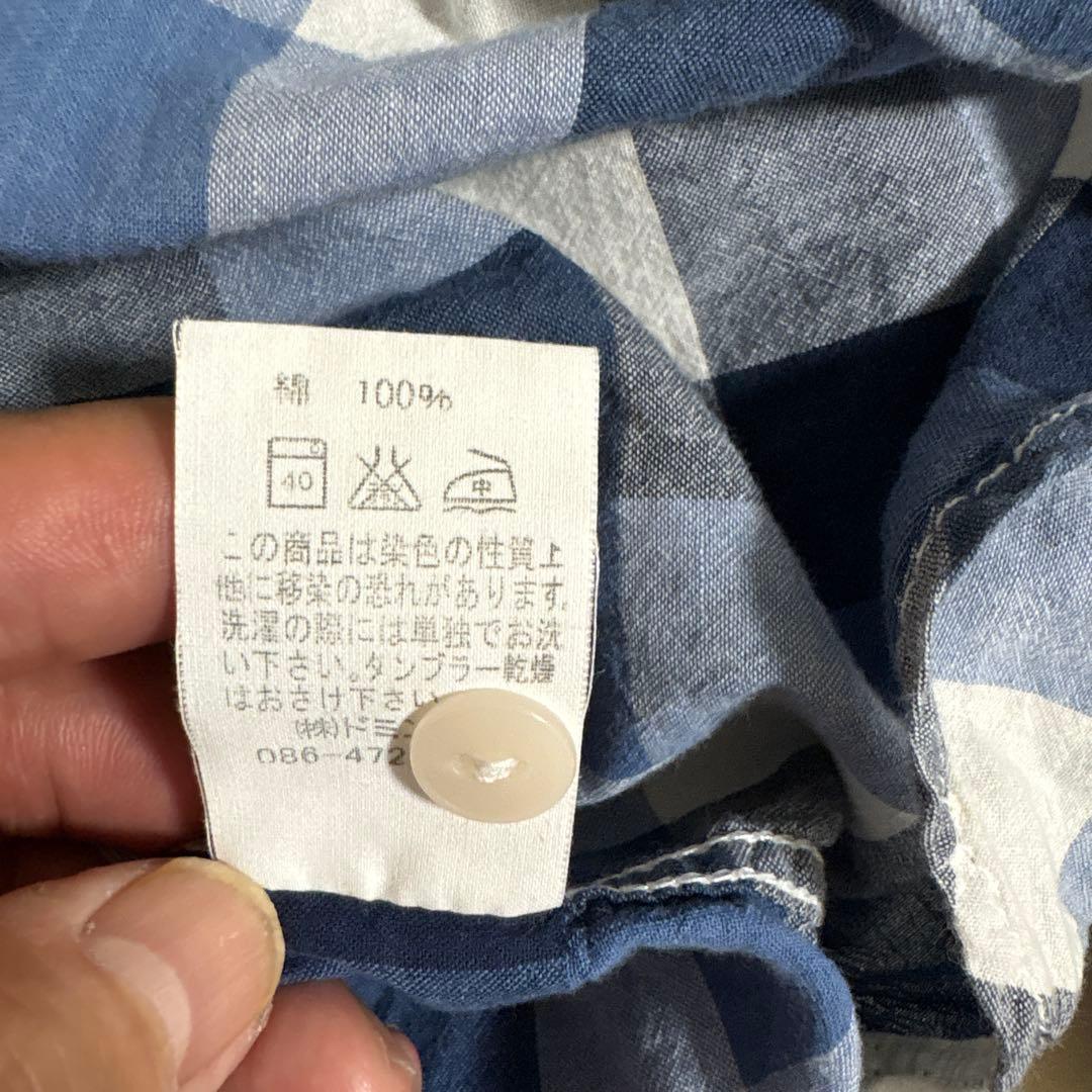 未使用‼️SPELLBOUND チェックシャツ ブルー系 七分袖 — image 4