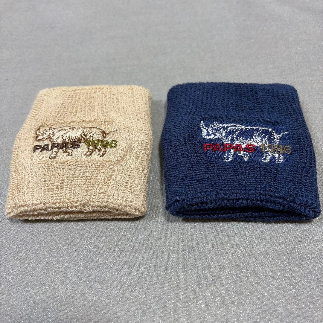 【限定値下レアな未使用】日本製Papasサイ刺繍入リストバンド2個セット — image 5