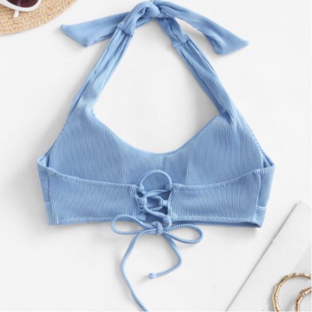 【新品】ZAFUL ライトブルー　ビキニ　トップ — image 2