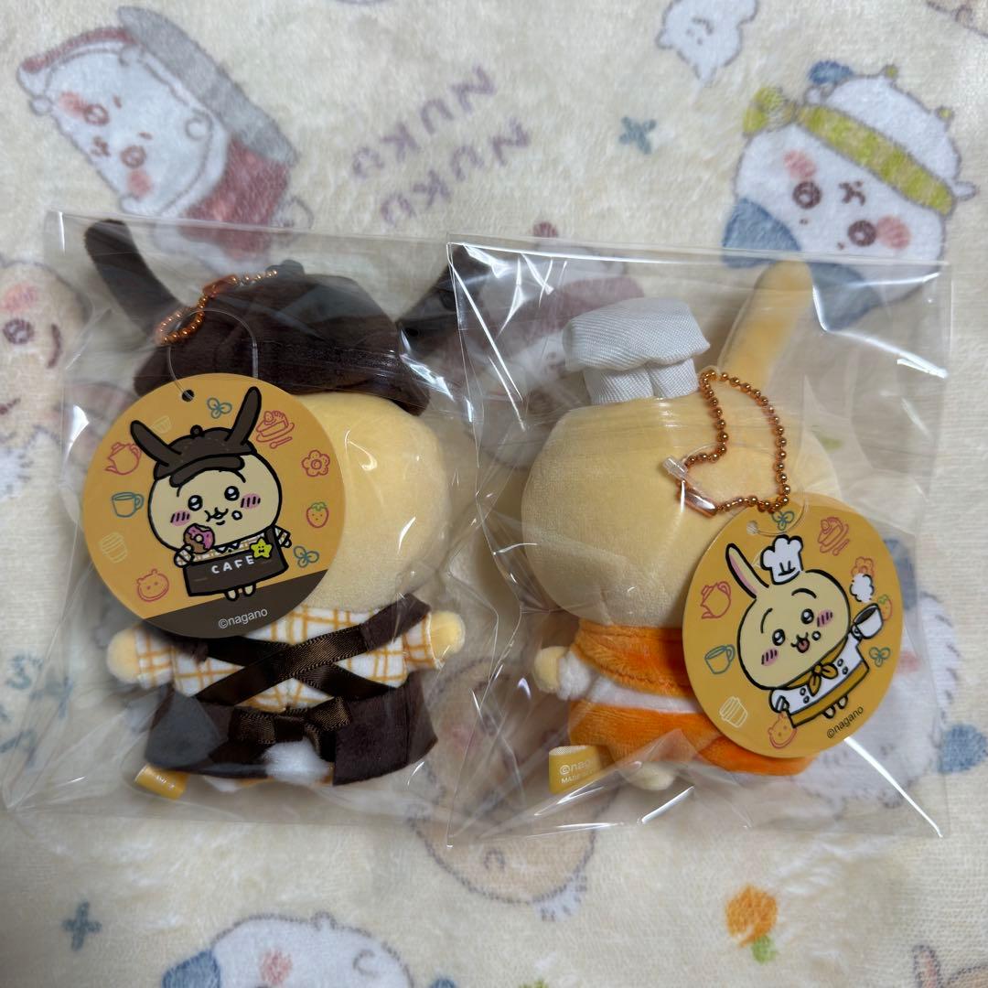 ちいかわ カフェ 店員さん コックさん マスコット うさぎ 2点セット — image 2