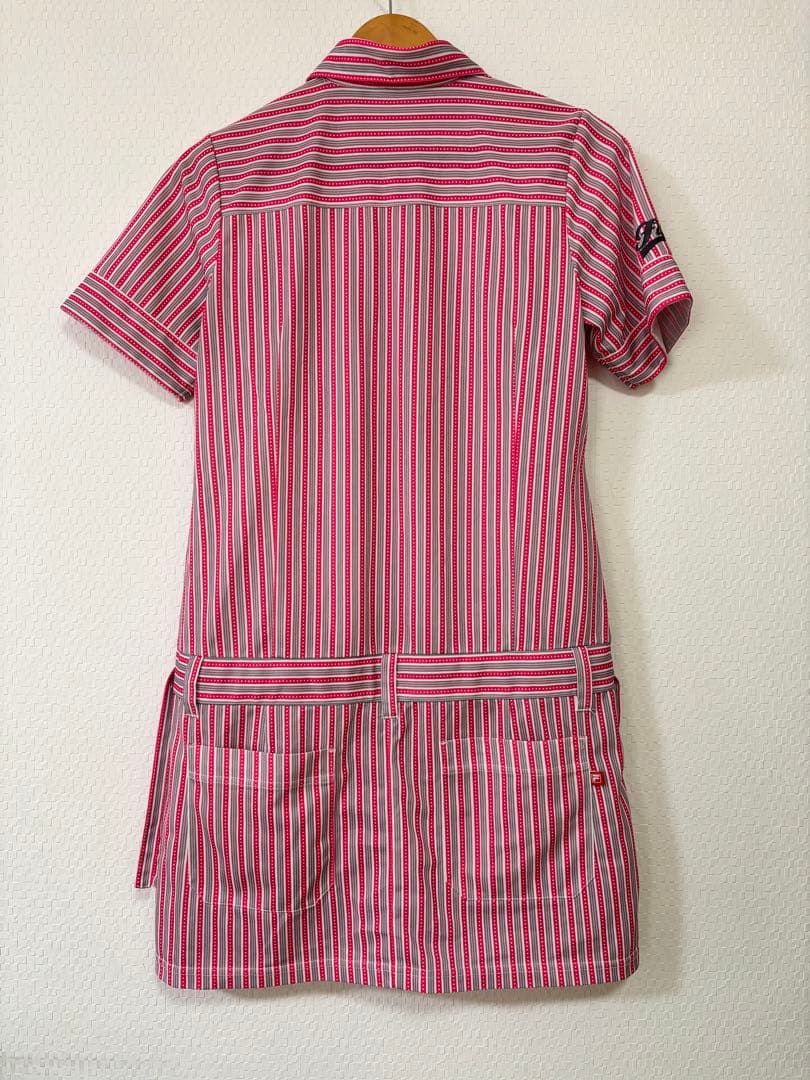 【美品】FILA GOLF ストライプ シャツワンピース LL ゴルフ — image 2