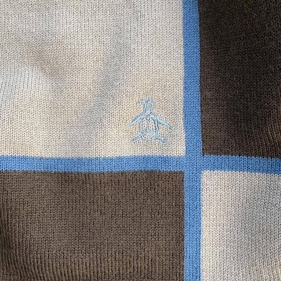 希少 90s Grand Slam ウール100% ブロックチェック セーター — image 4