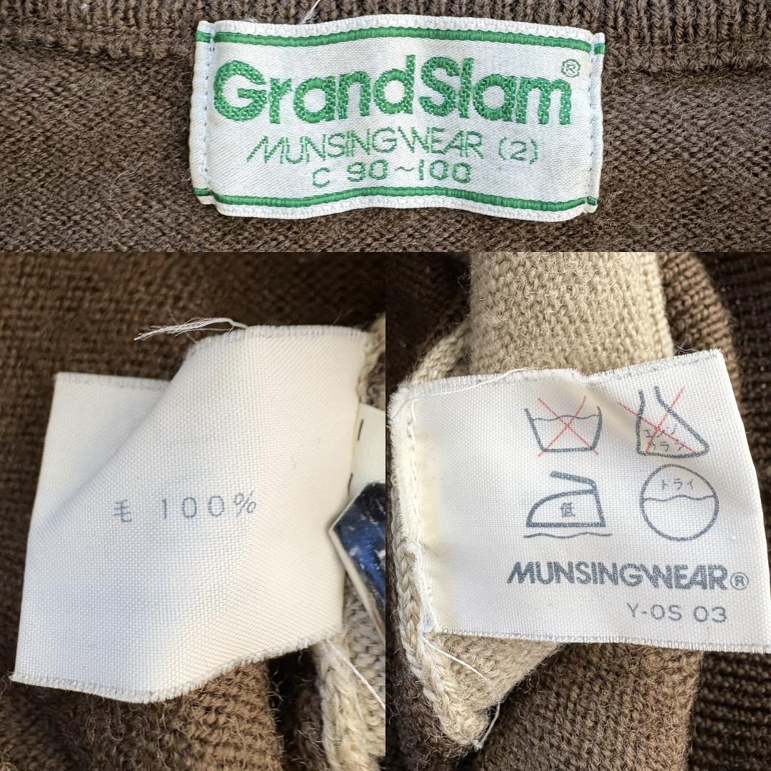 希少 90s Grand Slam ウール100% ブロックチェック セーター — image 5