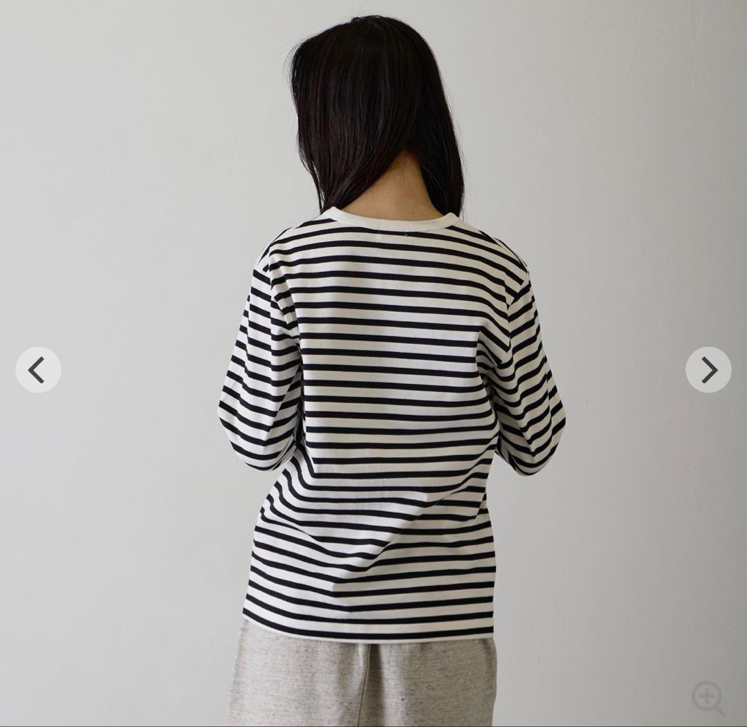 【超美品】A.U.G relaxing ボーダークルーネックTシャツ — image 5