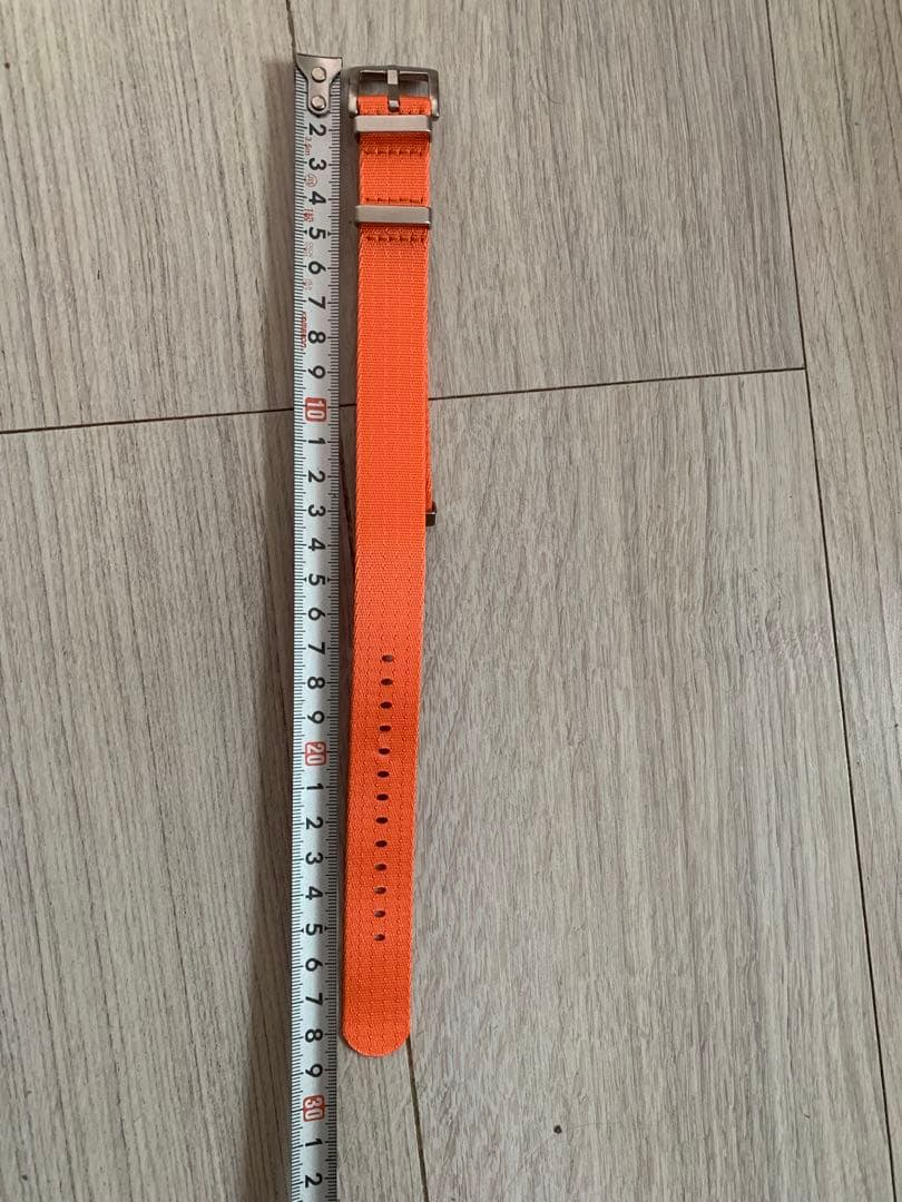 【新品】腕時計用 ナイロンストラップ 20mm オレンジ — image 2