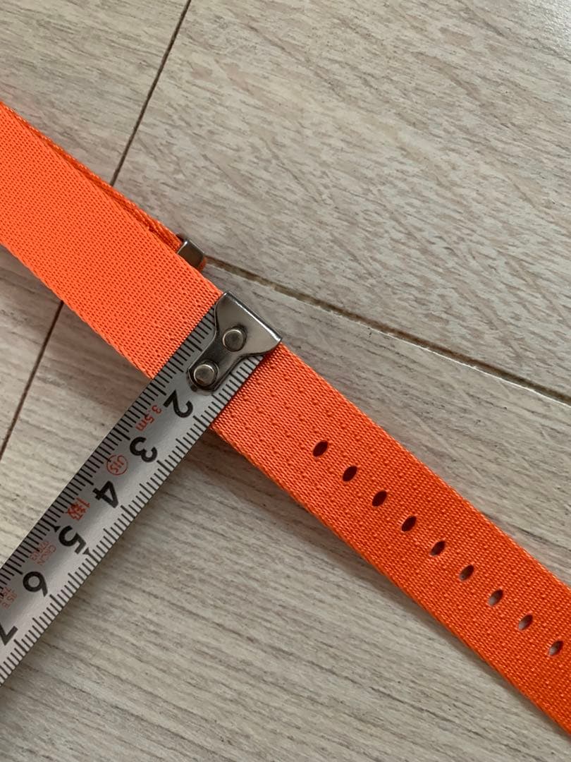 【新品】腕時計用 ナイロンストラップ 20mm オレンジ — image 3
