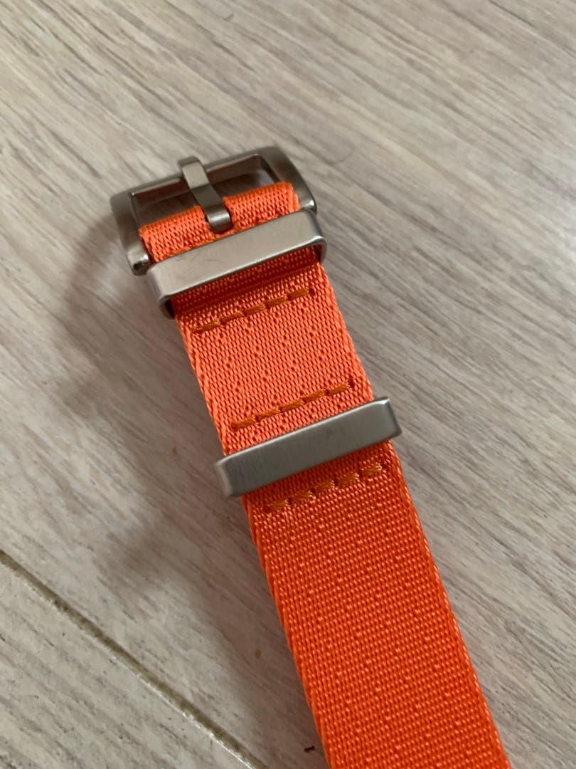 【新品】腕時計用 ナイロンストラップ 20mm オレンジ — image 4