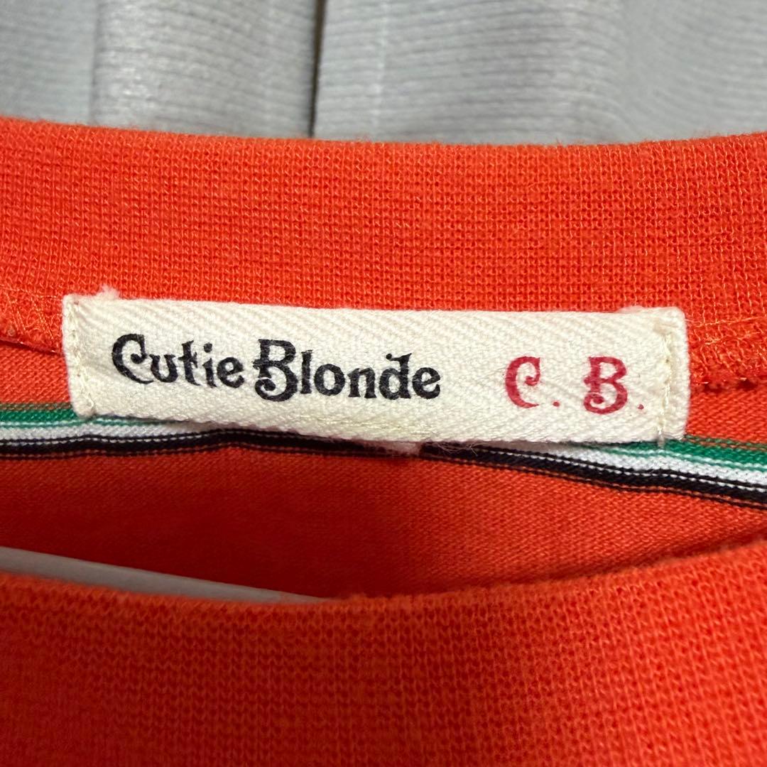 Cutie Blonde C.B.ボーダー 半袖Tシャツ オレンジ Lサイズ — image 4