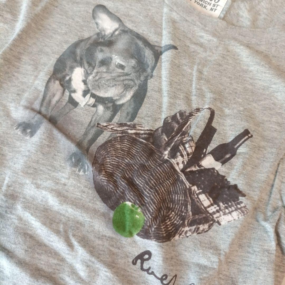 h178　RUEHL No.925 半袖プリントTシャツ グレー 犬デザイン — image 5