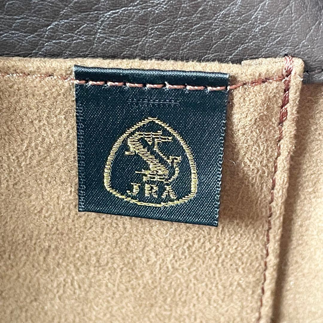 極美品【60万】JRA リアル エレファントレザー ハンドバッグ ダークブラウン — image 3