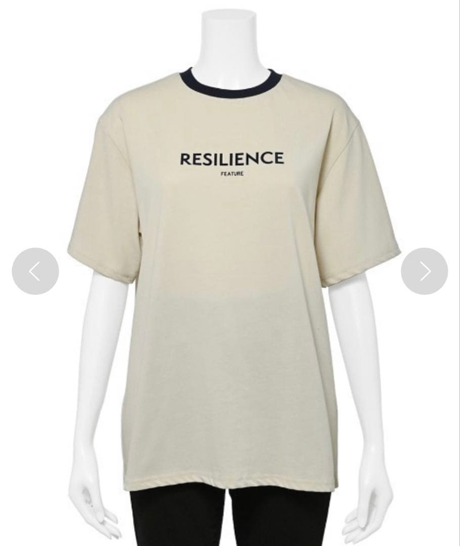 Mila Owen 配色フロッキープリントTシャツ アイボリー サイズ0 — image 2