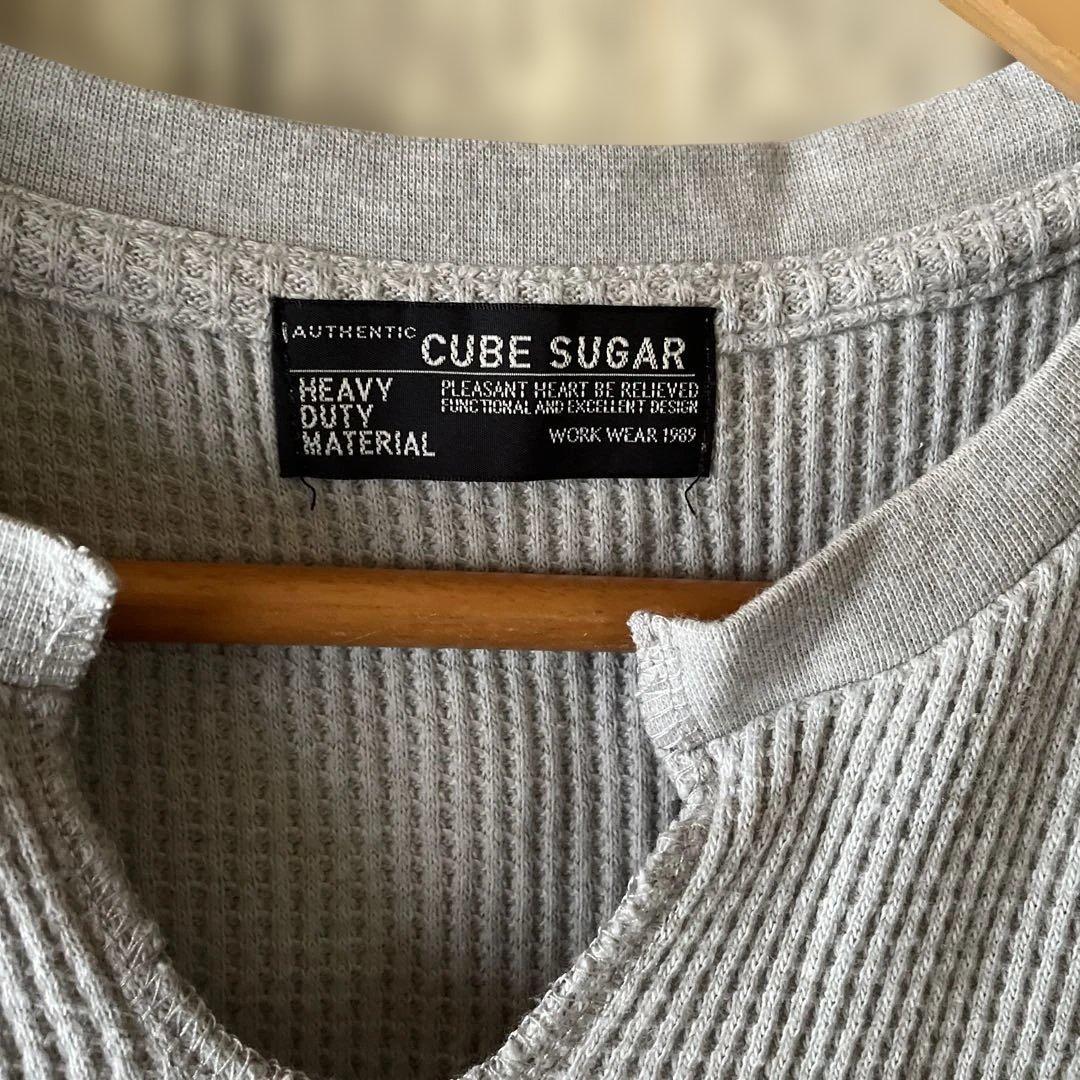 CUBE SUGAR ワッフル ノースリーブ ワンピース グレー — image 2